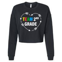 Team 2nd Grade Arrow Heart Cropped Pullover Crew