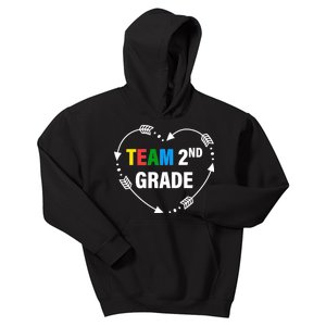 Team 2nd Grade Arrow Heart Kids Hoodie