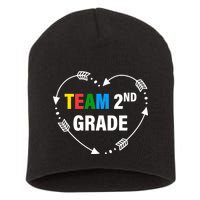 Team 2nd Grade Arrow Heart Short Acrylic Beanie