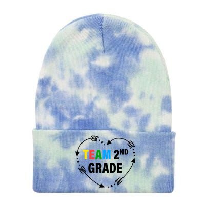 Team 2nd Grade Arrow Heart Tie Dye 12in Knit Beanie