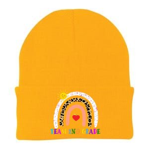 Team 2nd Grade Cute Rainbow Teachers Students Knit Cap Winter Beanie