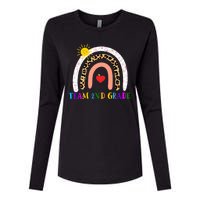 Team 2nd Grade Cute Rainbow Teachers Students Womens Cotton Relaxed Long Sleeve T-Shirt