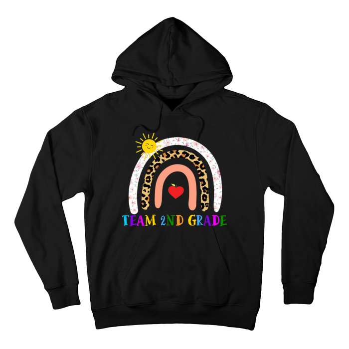 Team 2nd Grade Cute Rainbow Teachers Students Hoodie