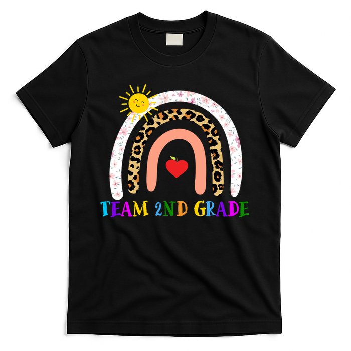 Team 2nd Grade Cute Rainbow Teachers Students T-Shirt