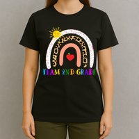Team 2nd Grade Cute Rainbow Teachers Students T-Shirt