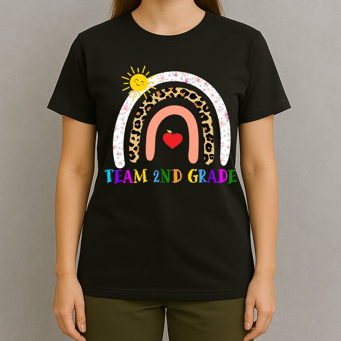 Team 2nd Grade Cute Rainbow Teachers Students T-Shirt