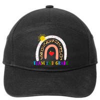 Team 2nd Grade Cute Rainbow Teachers Students 7-Panel Snapback Hat