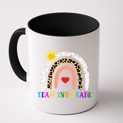 Team 2nd Grade Cute Rainbow Teachers Students Coffee Mug