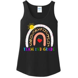 Team 2nd Grade Cute Rainbow Teachers Students Ladies Essential Tank