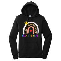 Team 2nd Grade Cute Rainbow Teachers Students Women's Pullover Hoodie