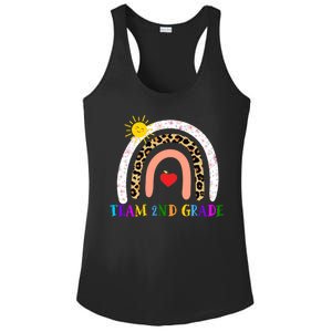 Team 2nd Grade Cute Rainbow Teachers Students Ladies PosiCharge Competitor Racerback Tank