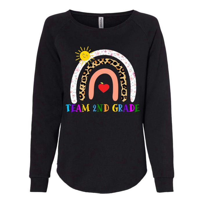 Team 2nd Grade Cute Rainbow Teachers Students Womens California Wash Sweatshirt