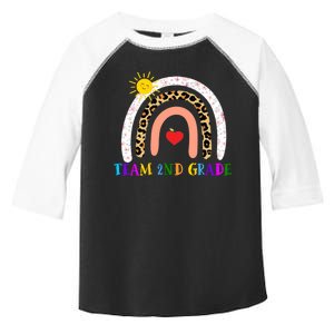 Team 2nd Grade Cute Rainbow Teachers Students Toddler Fine Jersey T-Shirt