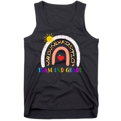 Team 2nd Grade Cute Rainbow Teachers Students Tank Top