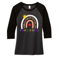 Team 2nd Grade Cute Rainbow Teachers Students Women's Tri-Blend 3/4-Sleeve Raglan Shirt