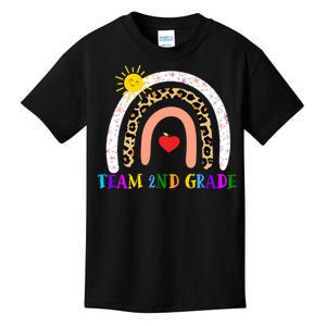 Team 2nd Grade Cute Rainbow Teachers Students Kids T-Shirt