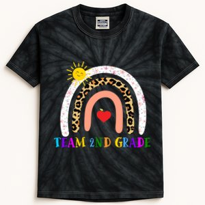 Team 2nd Grade Cute Rainbow Teachers Students Kids Tie-Dye T-Shirt