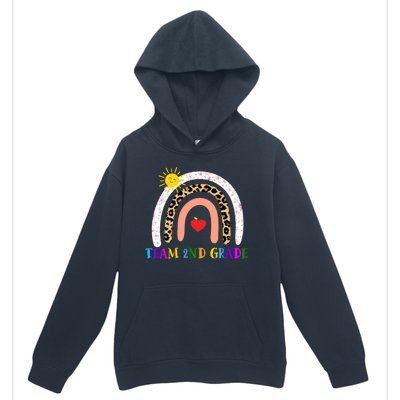 Team 2nd Grade Cute Rainbow Teachers Students Urban Pullover Hoodie