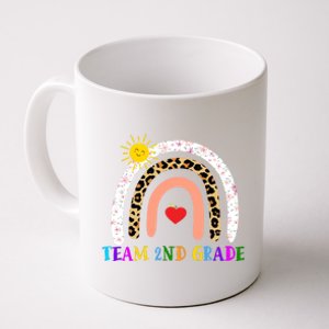 Team 2nd Grade Cute Rainbow Teachers Students Coffee Mug