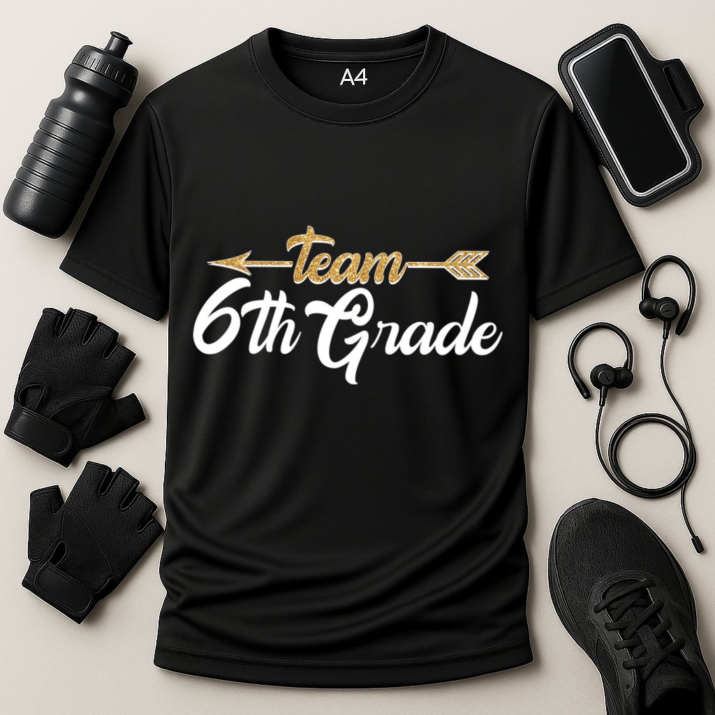 Team 6th Grade Golden Arrow Performance Shirt
