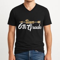 Team 6th Grade Golden Arrow V-Neck T-Shirt