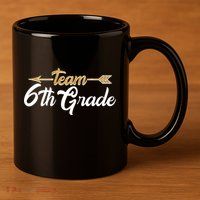 Team 6th Grade Golden Arrow 11oz C Handle Ceramic Mug