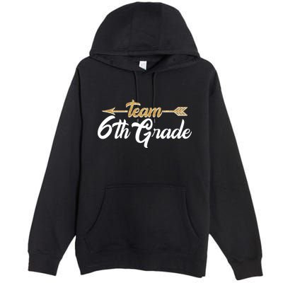 Team 6th Grade Golden Arrow Premium Pullover Hoodie