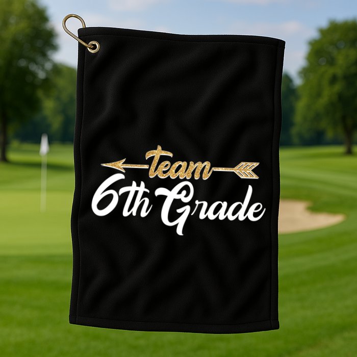 Team 6th Grade Golden Arrow Golf Towel