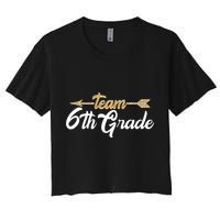 Team 6th Grade Golden Arrow Women's Crop Top Tee