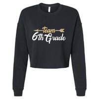 Team 6th Grade Golden Arrow Cropped Pullover Crew