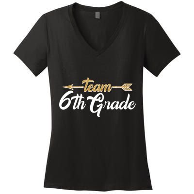Team 6th Grade Golden Arrow Women's V-Neck T-Shirt
