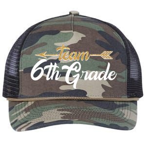 Team 6th Grade Golden Arrow Retro Rope Trucker Hat Cap