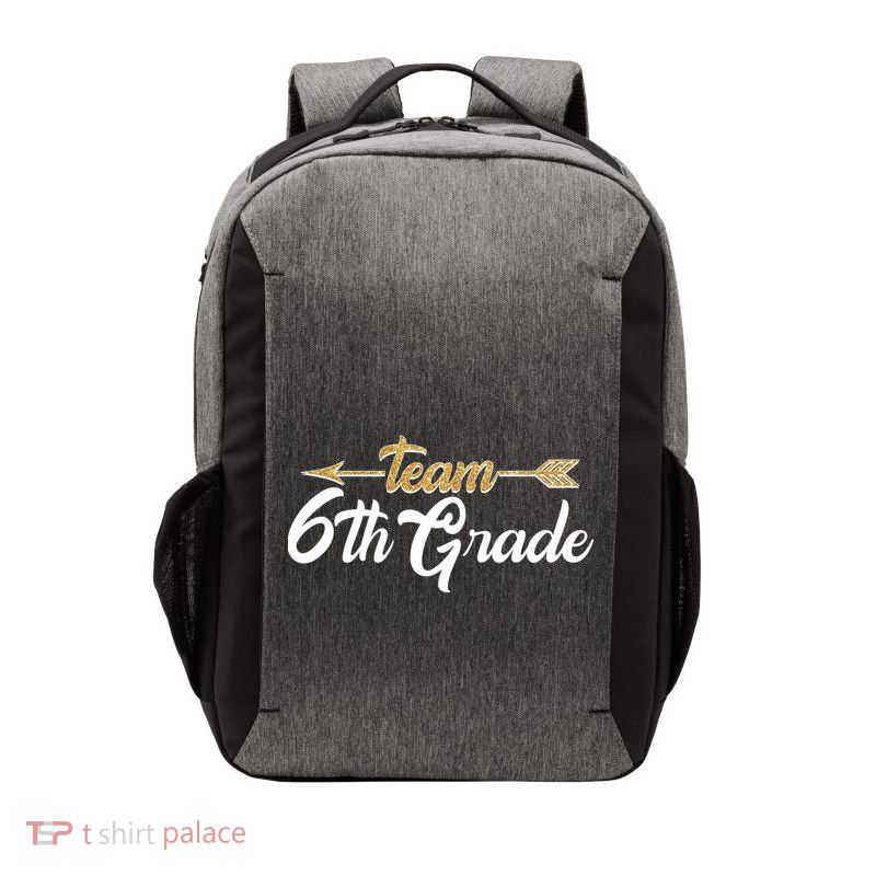 Team 6th Grade Golden Arrow Vector Backpack