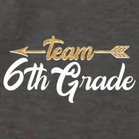 Team 6th Grade Golden Arrow Vector Backpack