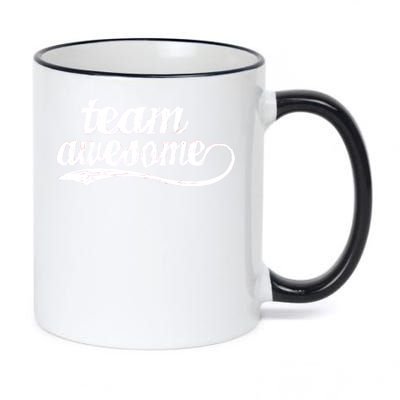 Team Awesome Retro 11oz Black Color Changing Mug