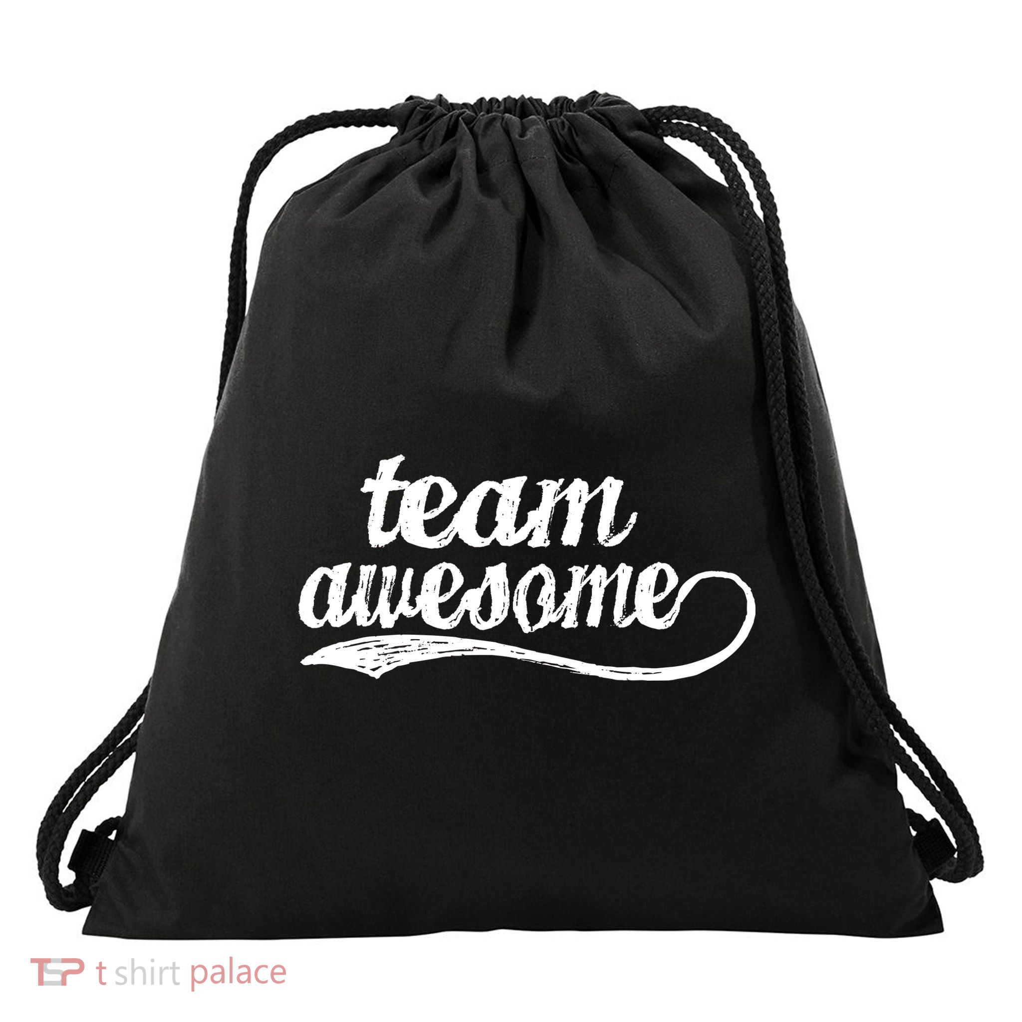 Team Awesome Retro Drawstring Bag