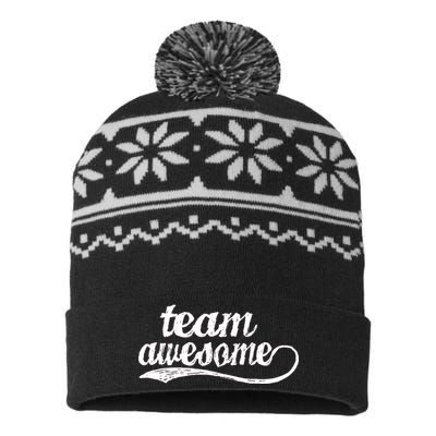 Team Awesome Retro USA-Made Snowflake Beanie