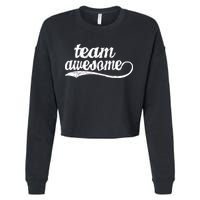 Team Awesome Retro Cropped Pullover Crew
