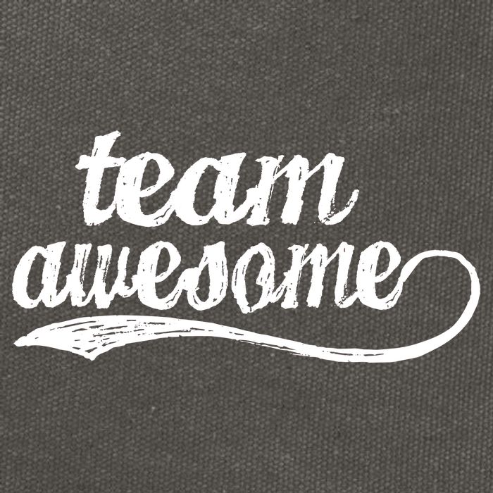 Team Awesome Retro Cotton Canvas Backpack