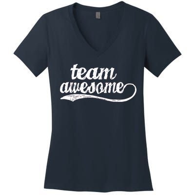 Team Awesome Retro Women's V-Neck T-Shirt