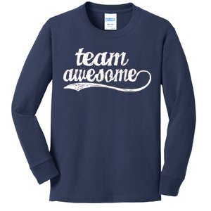 Team Awesome Retro Kids Long Sleeve Shirt