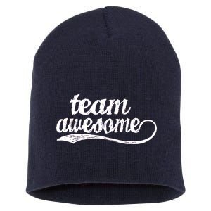 Team Awesome Retro Short Acrylic Beanie