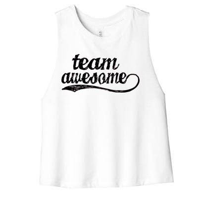 Team Awesome Retro Women's Racerback Cropped Tank