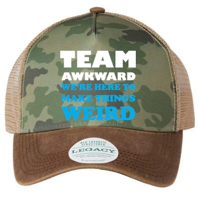 Team Awkward Were Here To Make Things Weird Legacy Tie Dye Trucker Hat