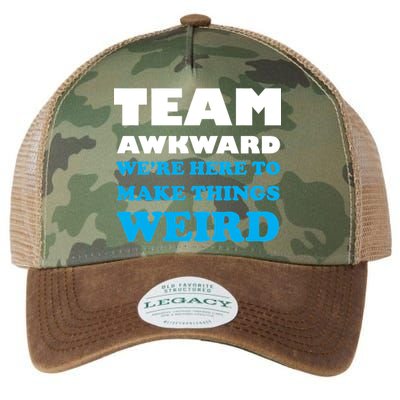 Team Awkward Were Here To Make Things Weird Legacy Tie Dye Trucker Hat