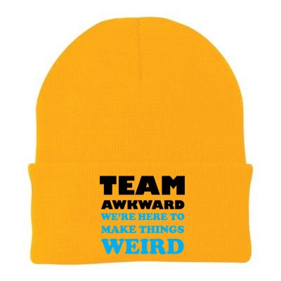 Team Awkward Were Here To Make Things Weird Knit Cap Winter Beanie