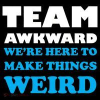Team Awkward Were Here To Make Things Weird Stripe Pom Pom Beanie