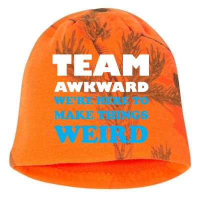 Team Awkward Were Here To Make Things Weird Kati - Camo Knit Beanie