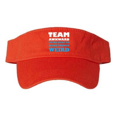 Team Awkward Were Here To Make Things Weird Valucap Bio-Washed Visor