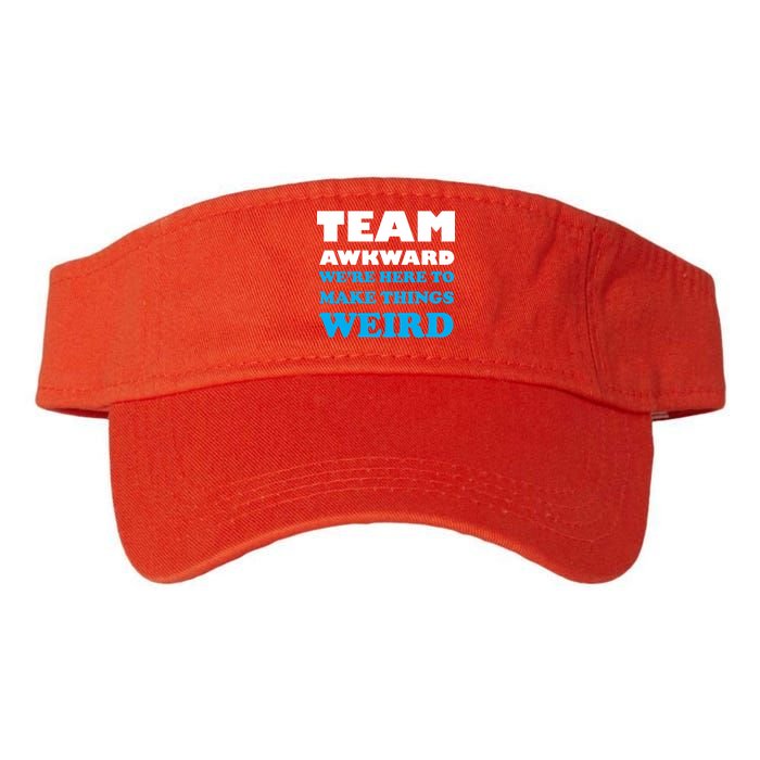 Team Awkward Were Here To Make Things Weird Valucap Bio-Washed Visor